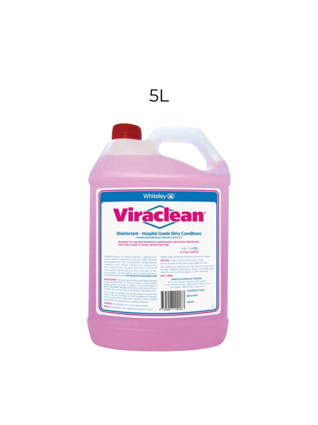 Bulk Disinfectant | Disinfectant 5L | Hospital Grade Disinfectant | Viraclean